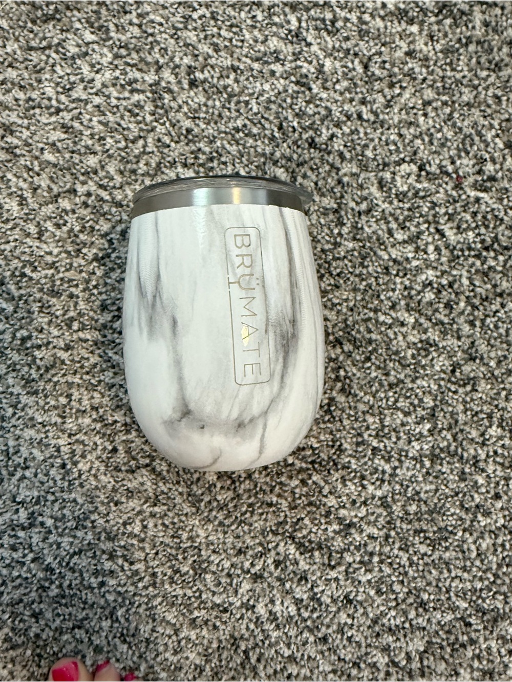 BrüMate White Marble Insulated Wine Tumbler
